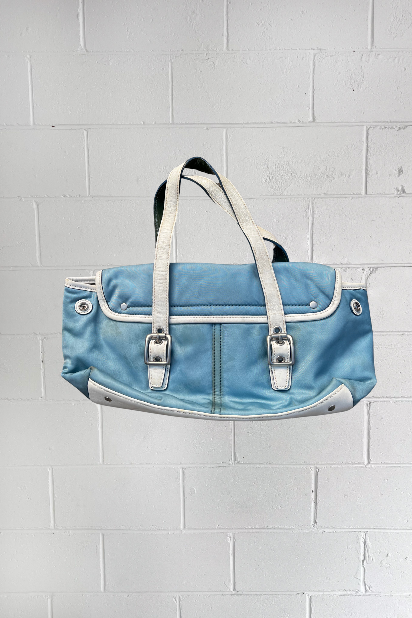 COACH blue buckle shoulder-bag ★