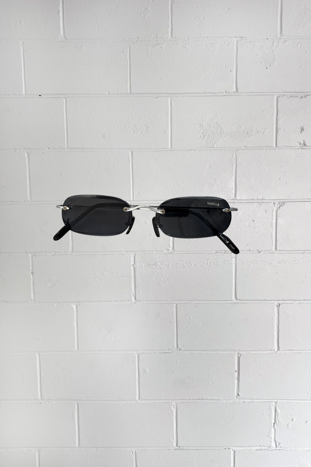 VINTAGE black rectangle Y2K sunglasses ★