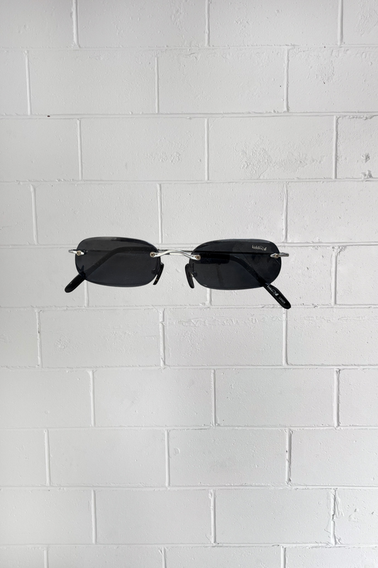 VINTAGE black rectangle Y2K sunglasses ★
