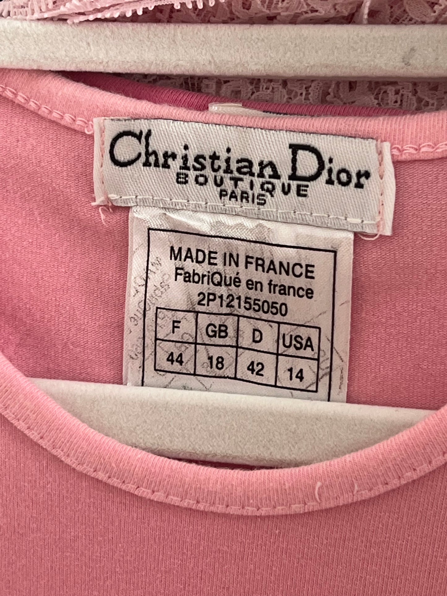 J'ADORE DIOR authentic pink graphic tank