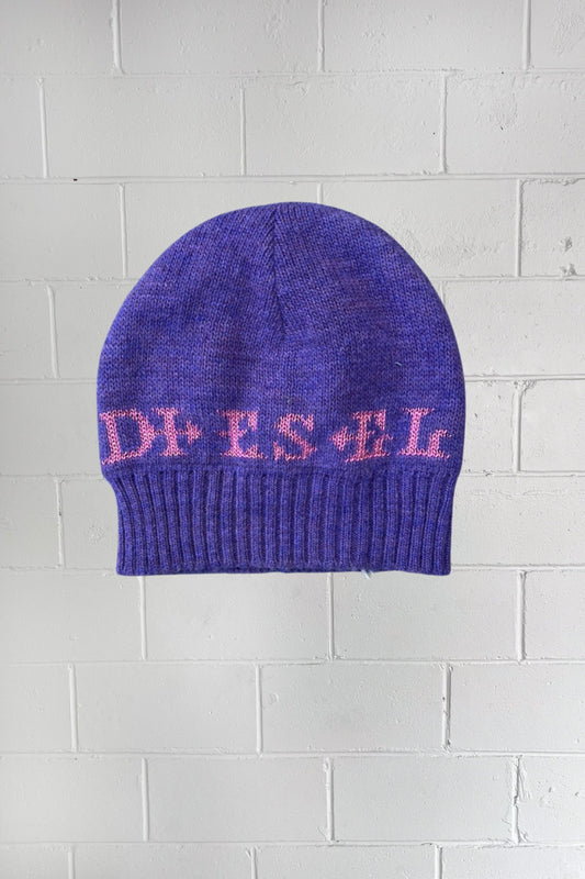 DIESEL pink + purple y2k beanie ★ ONE SIZE