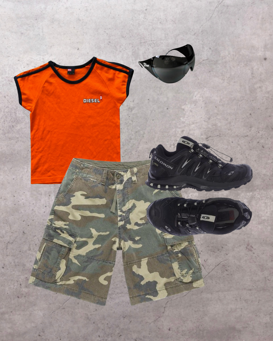 DIESEL orange + blue top ★ Size est medium