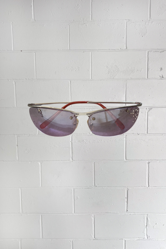 VINTAGE pink diamante Y2K sunglasses ★