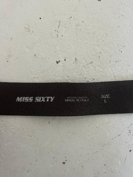 MISS SIXTY brown leather belt