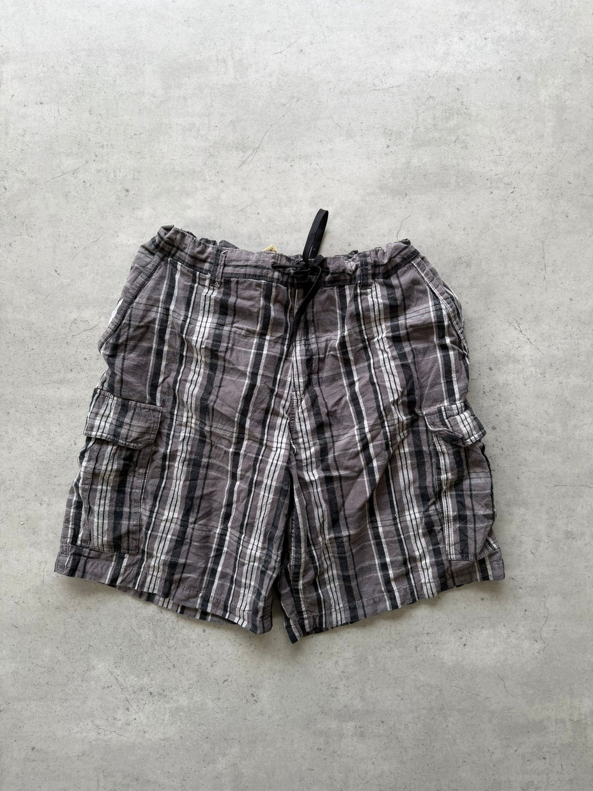 FADED GLORY plaid short ★ One size adjustable waist