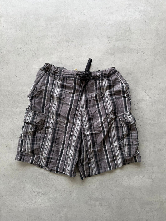 FADED GLORY plaid short ★ One size adjustable waist