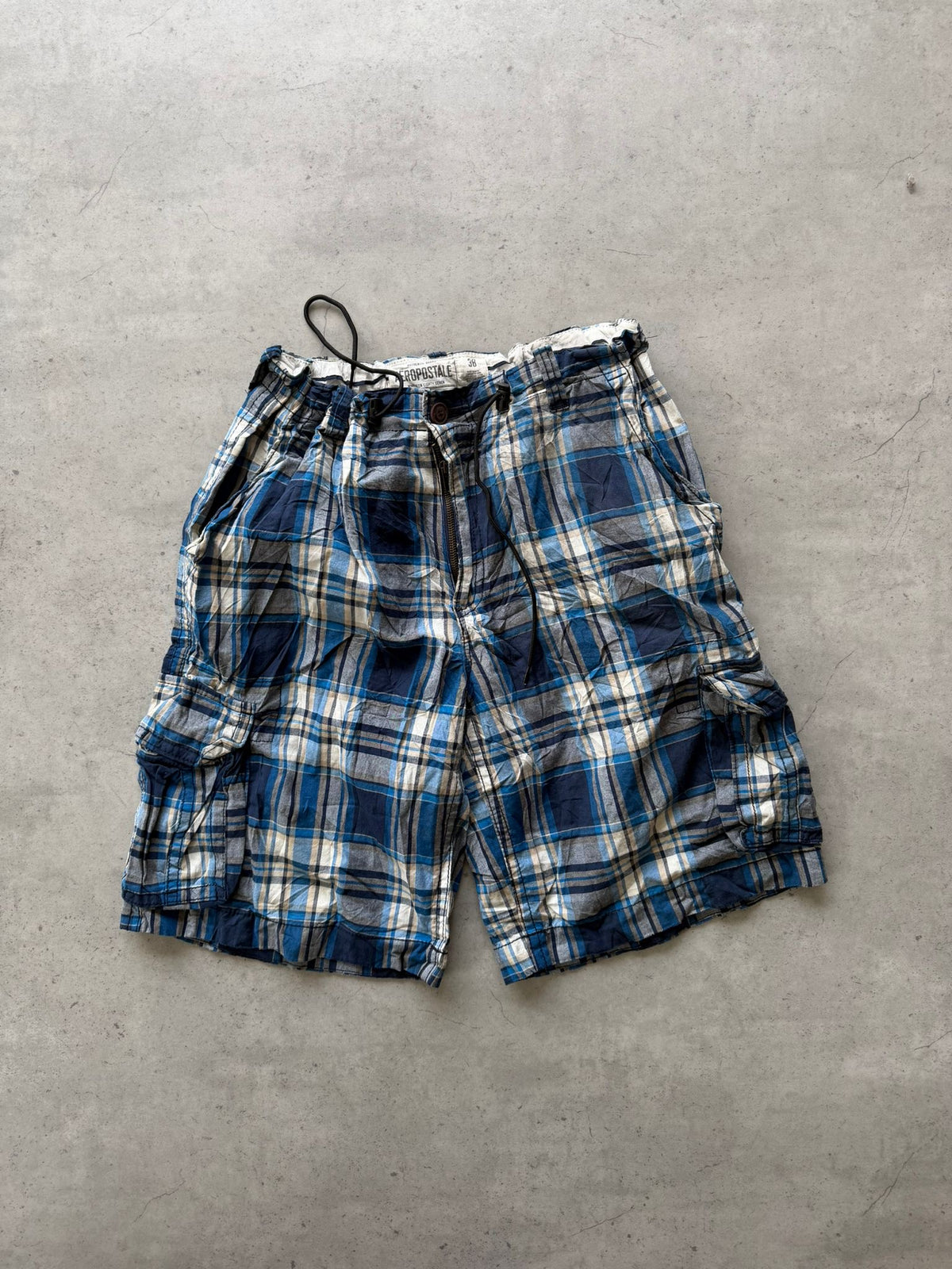 AEROPOSTALE plaid short ★ One size adjustable waist