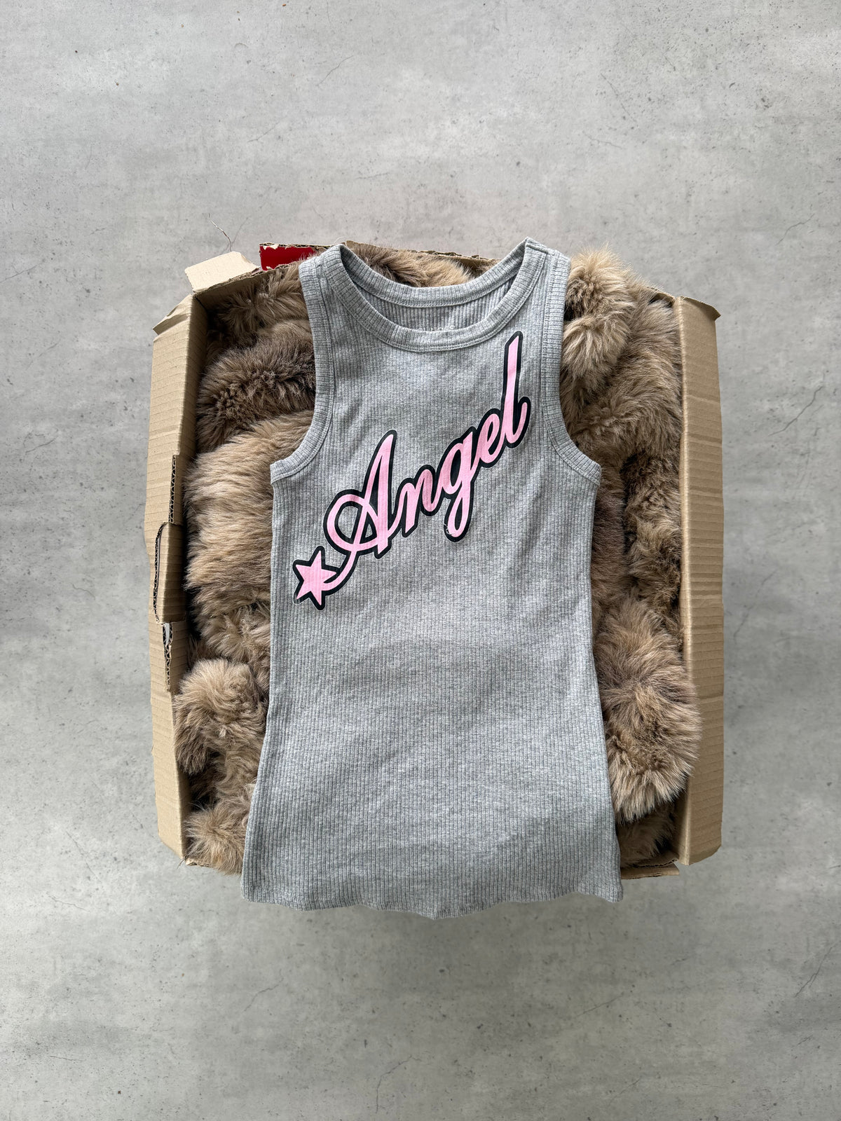 Grey angel tank ★ Size est small