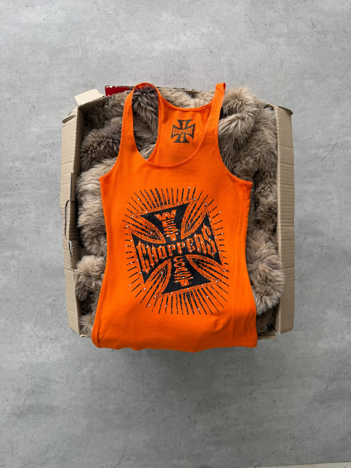 CHOPPERS orange tank ★ Size est small
