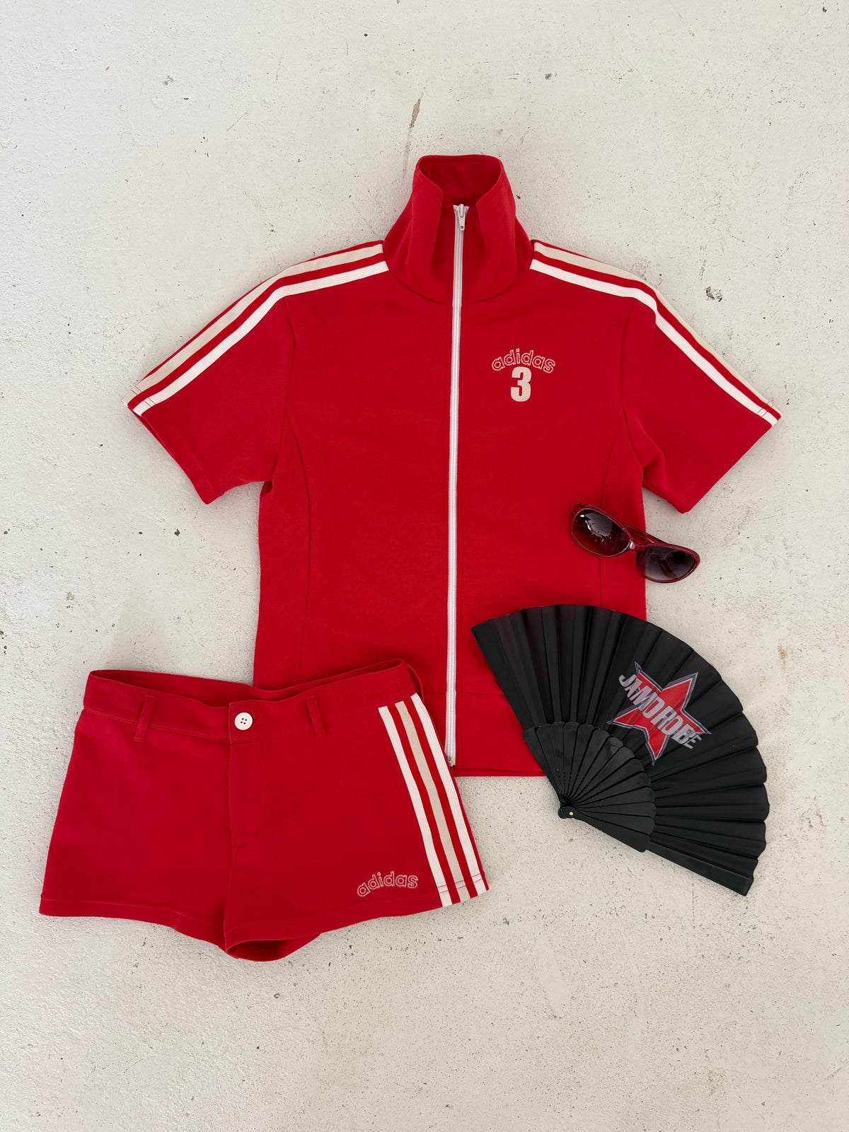 ADIDAS red track set ★ Size labelled small