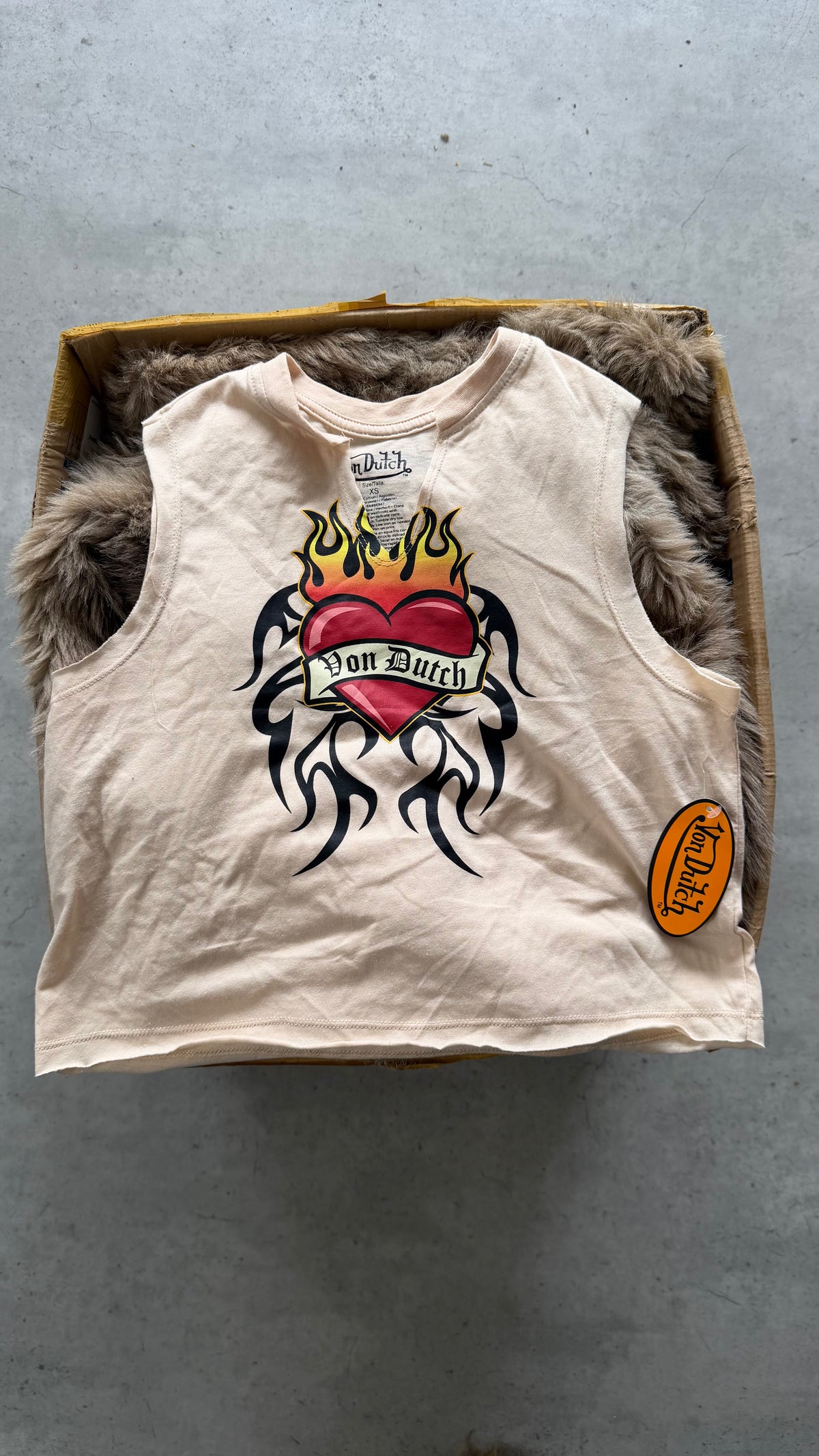 VONDUTCH biege graphic tank ★ Size XS