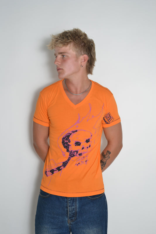 DIESEL orange graphic T-Shirt