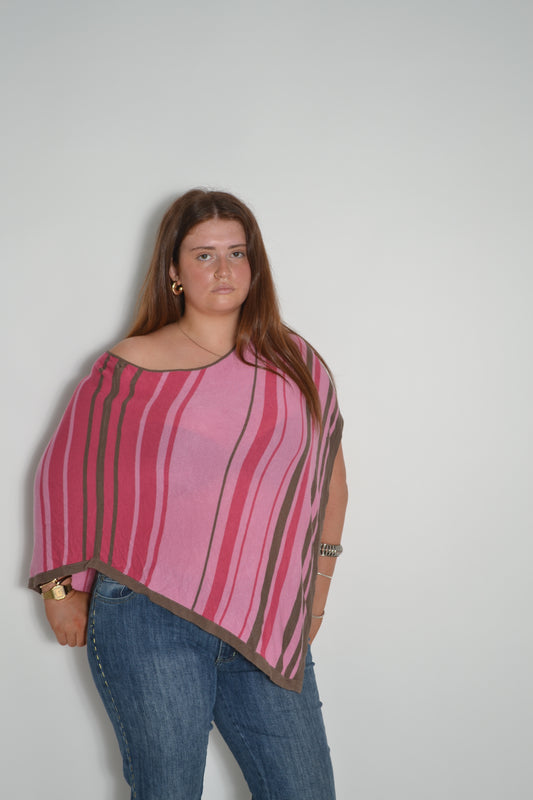 Vintage pink poncho