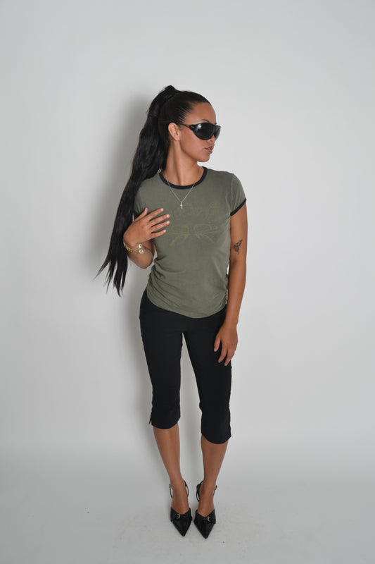 DIESEL 'Donna khaki' T-shirt BNWT