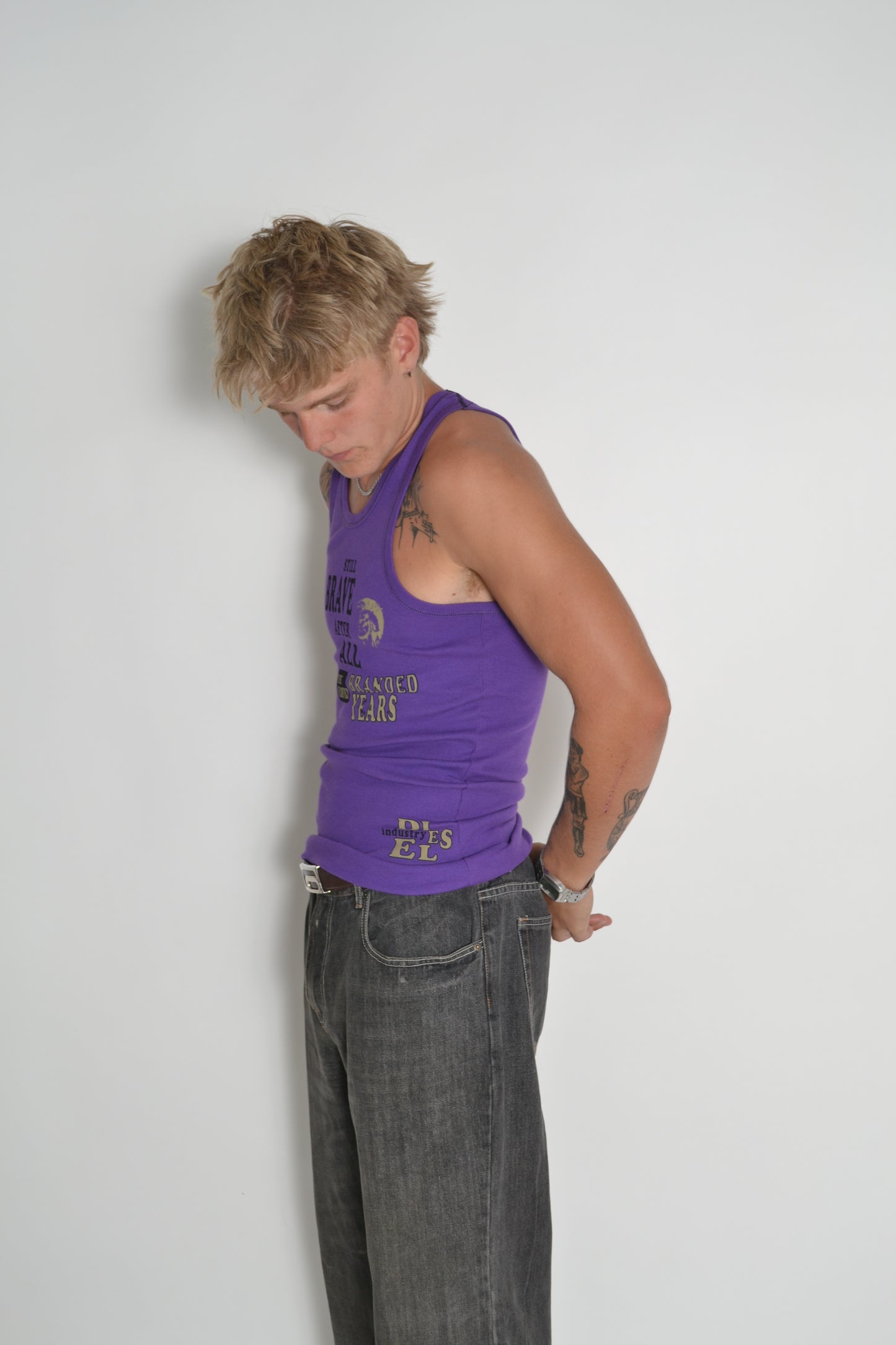 DIESEL dark purple tank BNTW