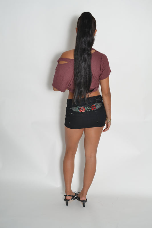 Y2K diamante mini skirt