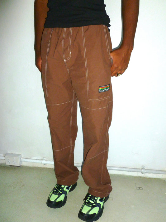 BUTTER brown windbreak pants