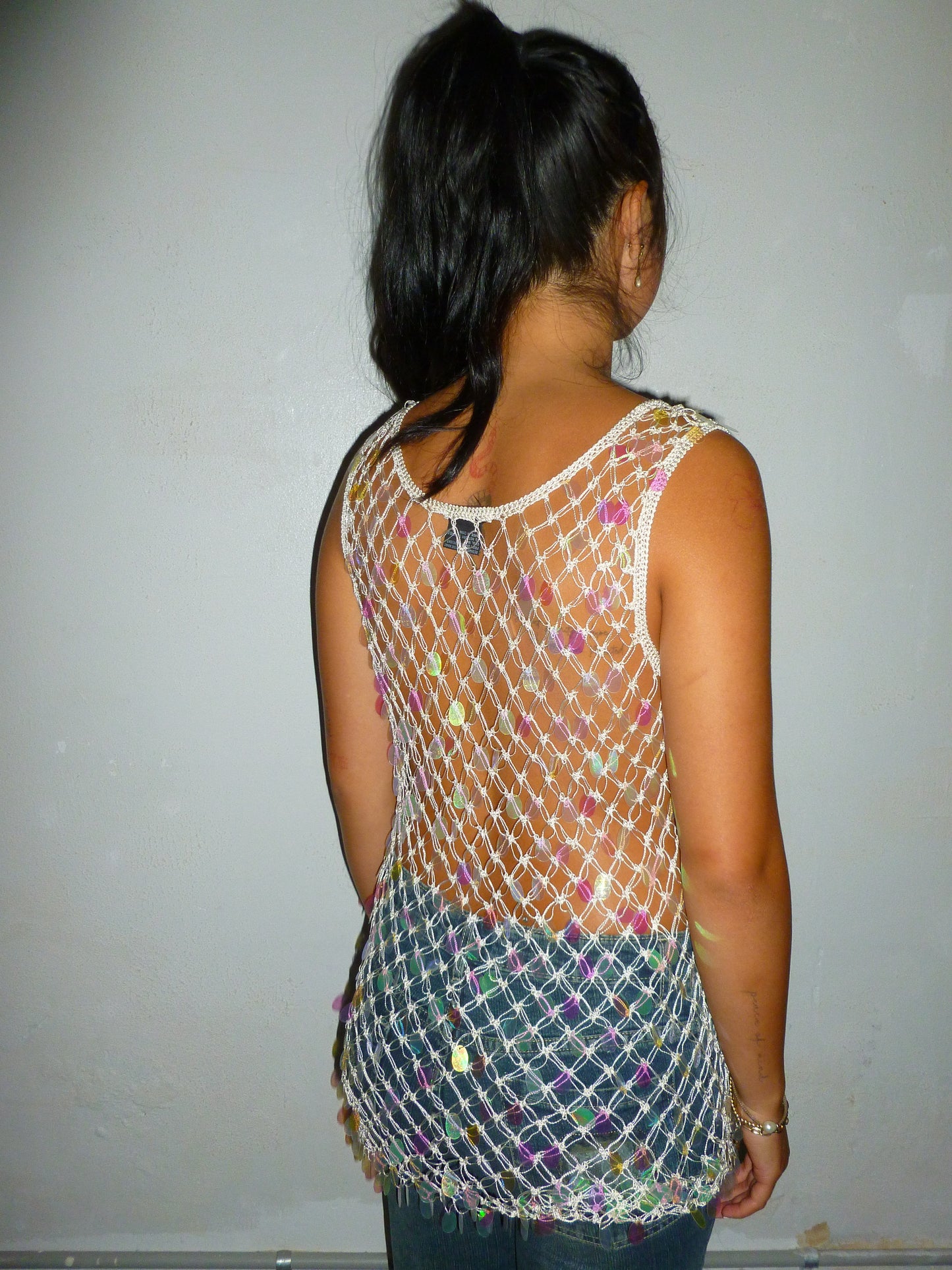 FILO sparkly netted mini dress