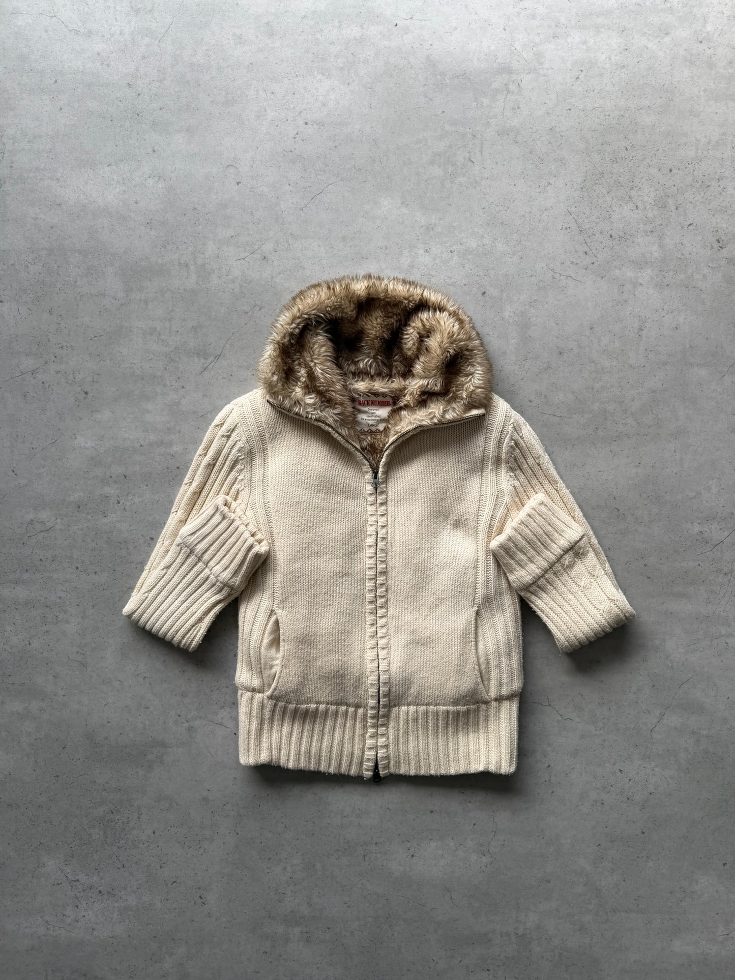 BACK NUMBER cream jacket ★ Size labelled large