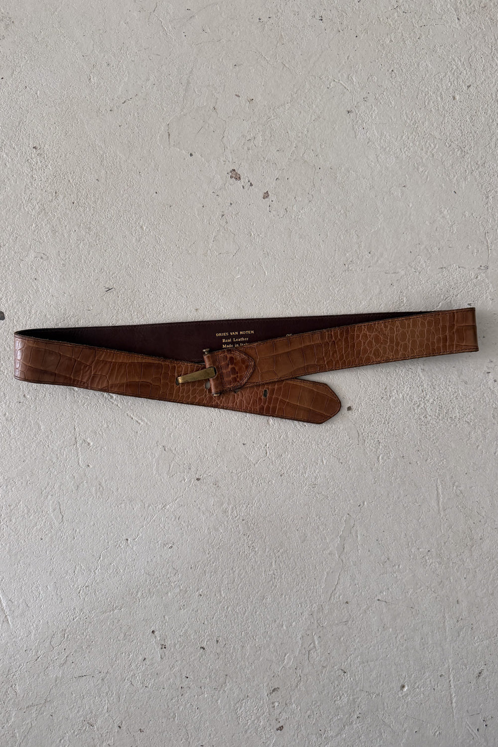 Brown leather festival belt  ★  Size 95