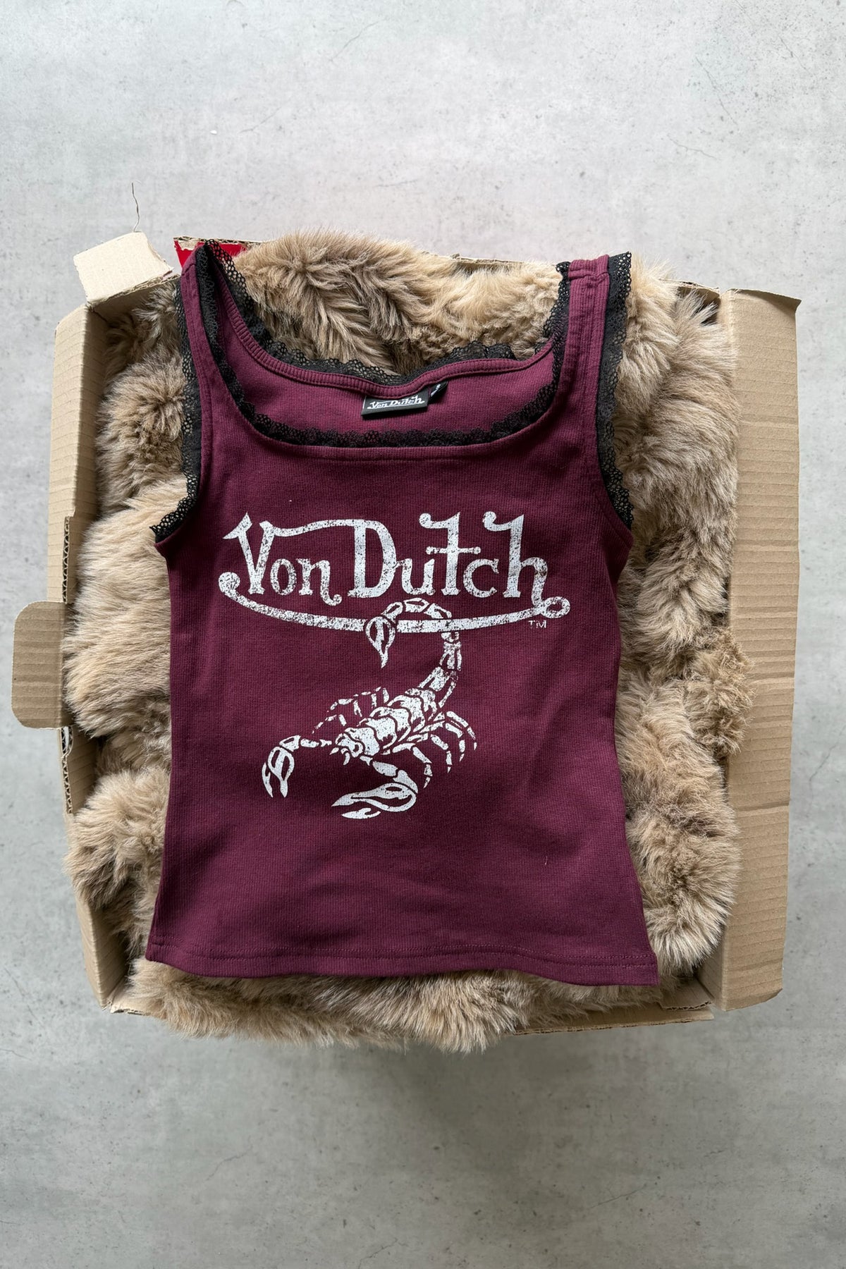 VON DUTCH burgandy tank ★ Size labelled small