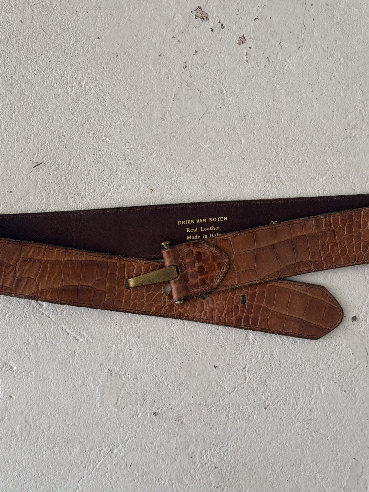 Brown leather festival belt  ★  Size 95