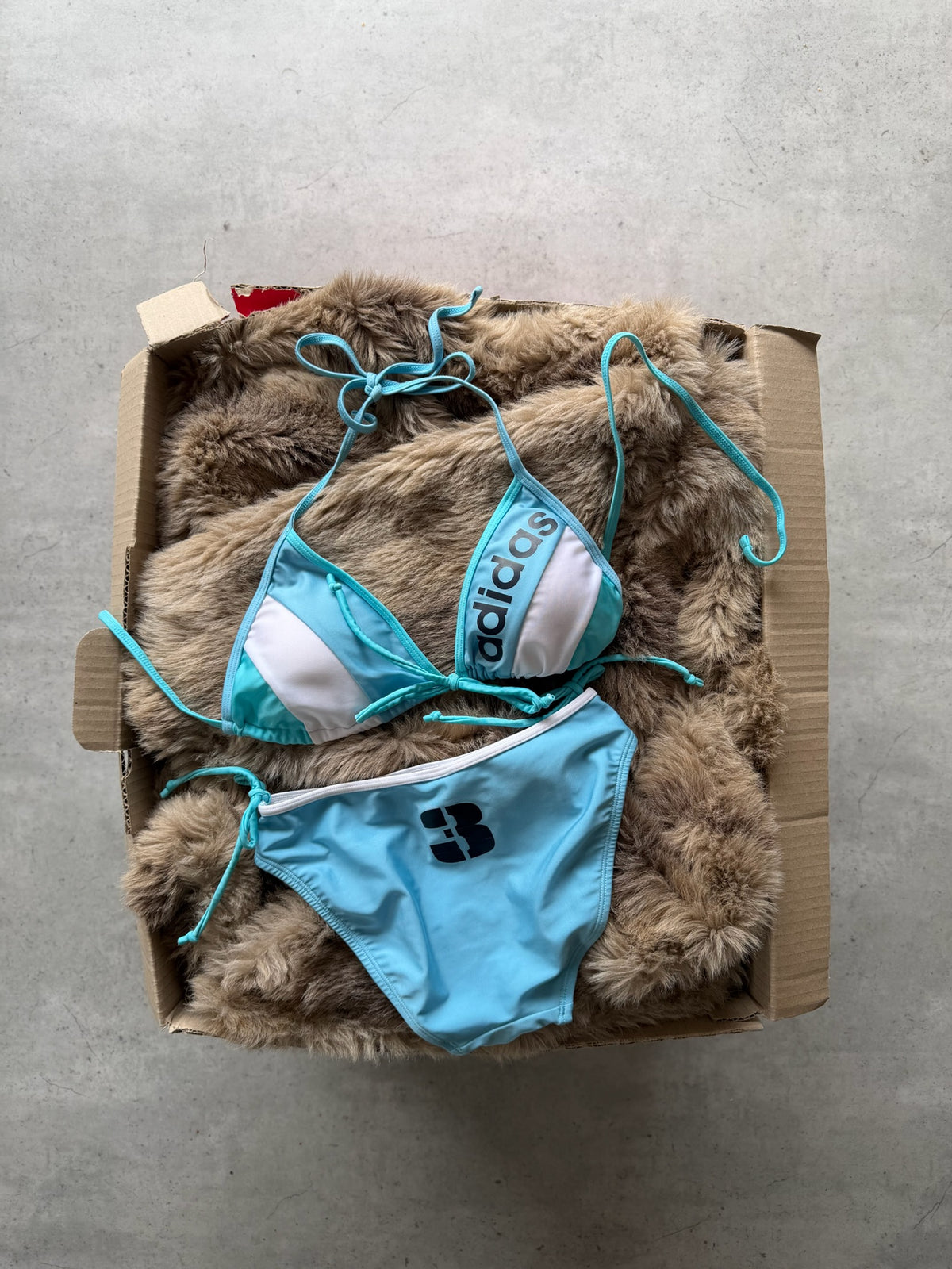 ADIDAS blue bikini festival set ★ Size est small