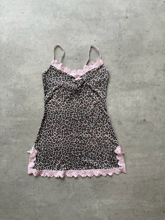 SAMANTHA CHANG pink leopard dress cami ★ Size labelled small