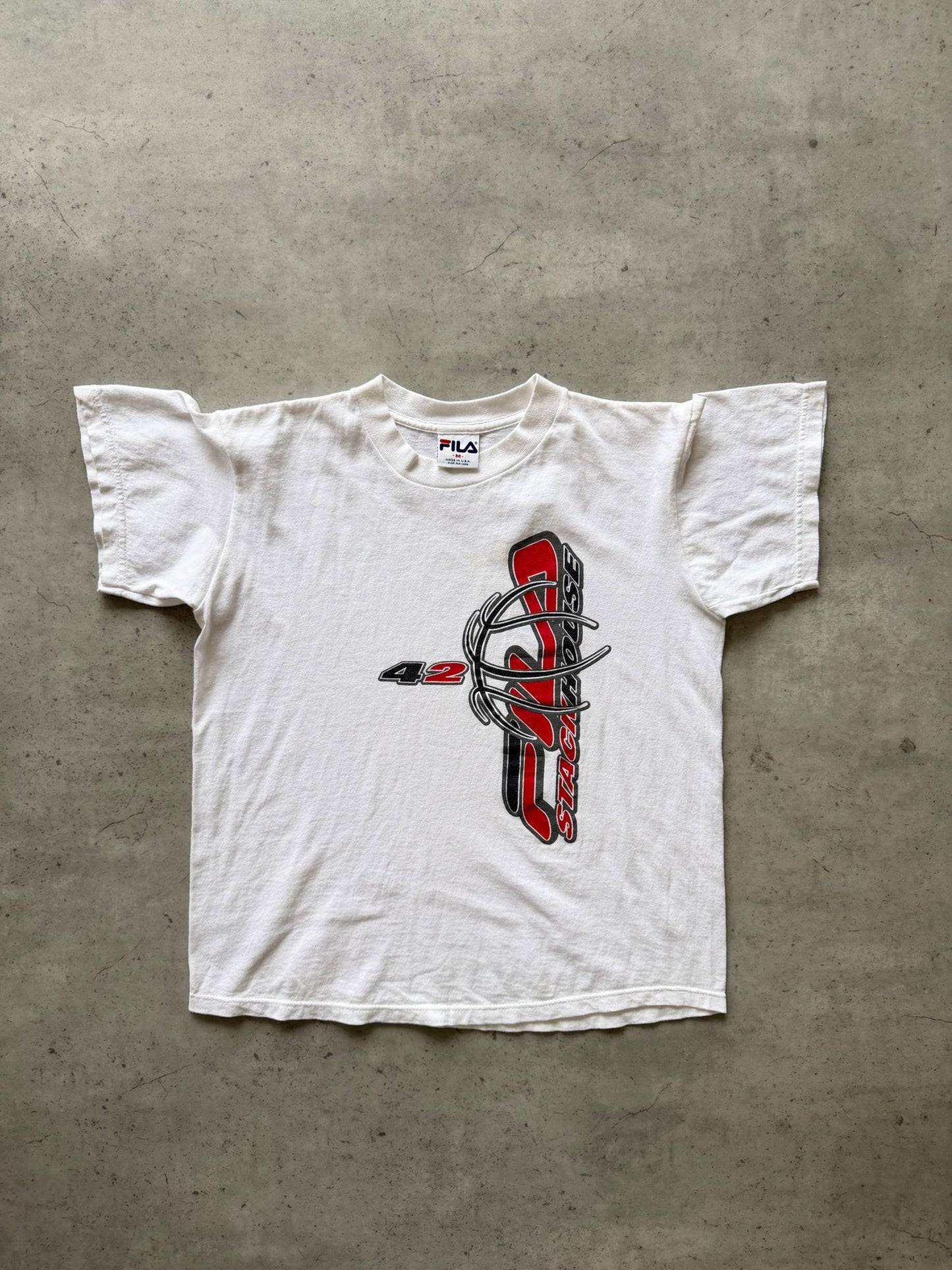 FILA white graphic tee  ★ Size labelled medium