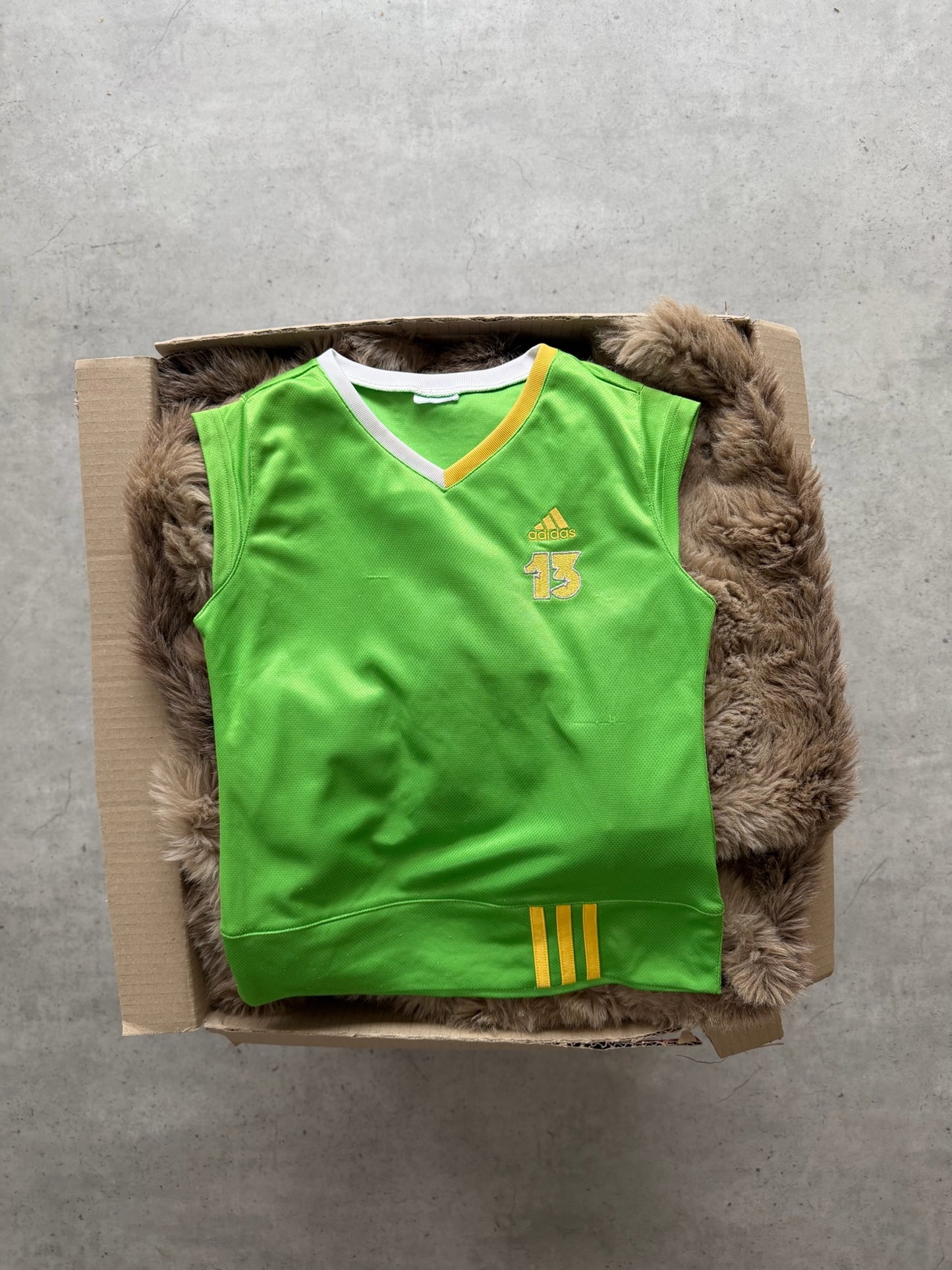ADIDAS fluro green tank tee ★ Size est small