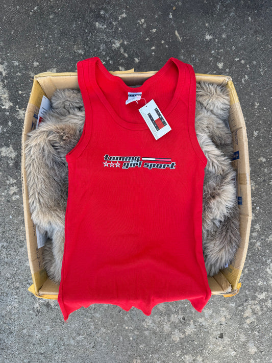 TOMMY JEANS red tank ★ Size labelled small