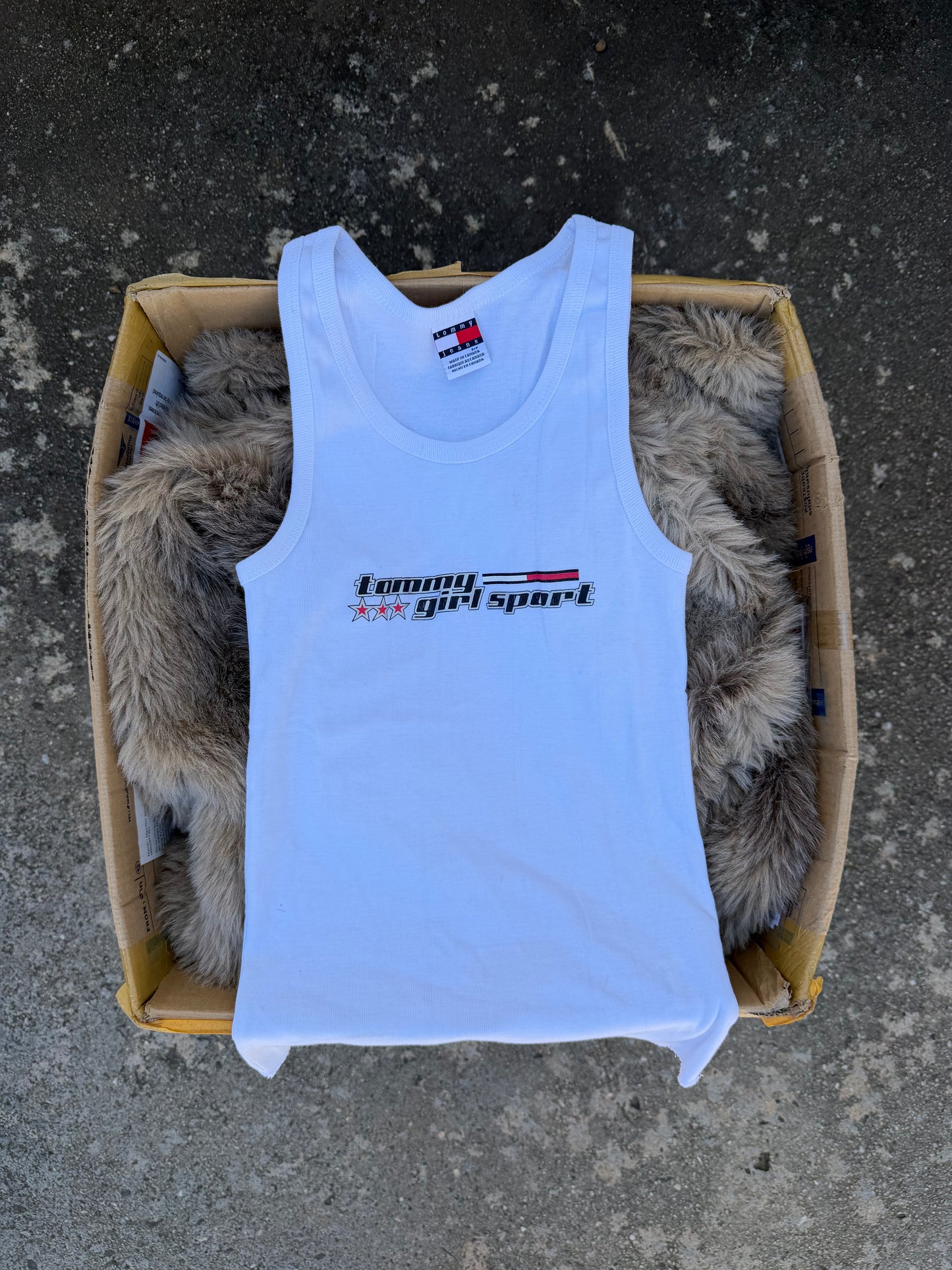 TOMMY JEANS white tank ★ Size labelled small