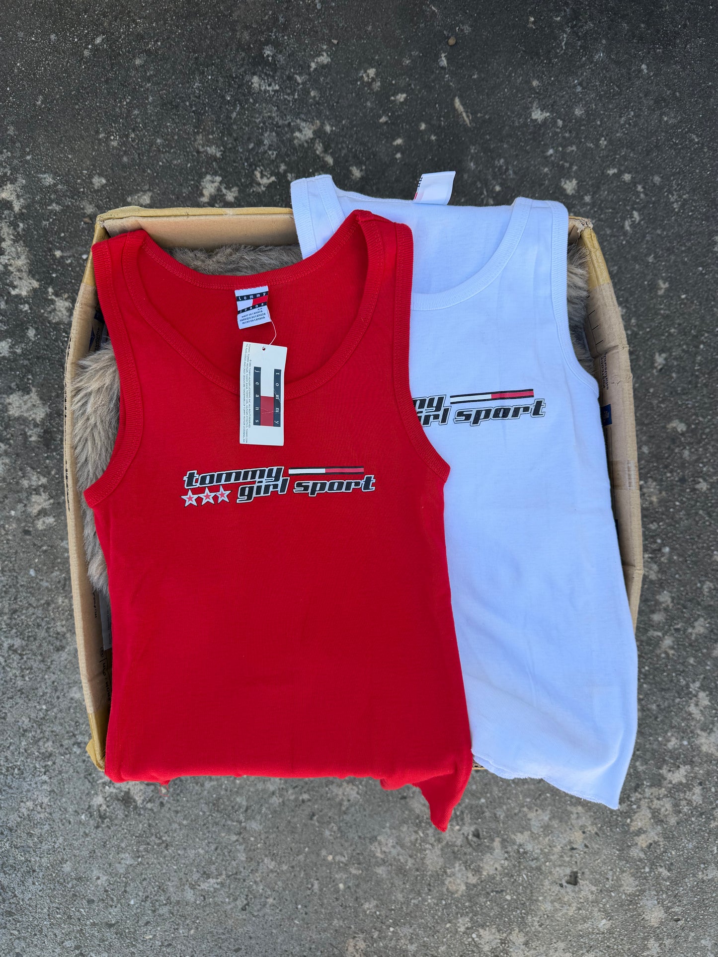 TOMMY JEANS white tank ★ Size labelled small