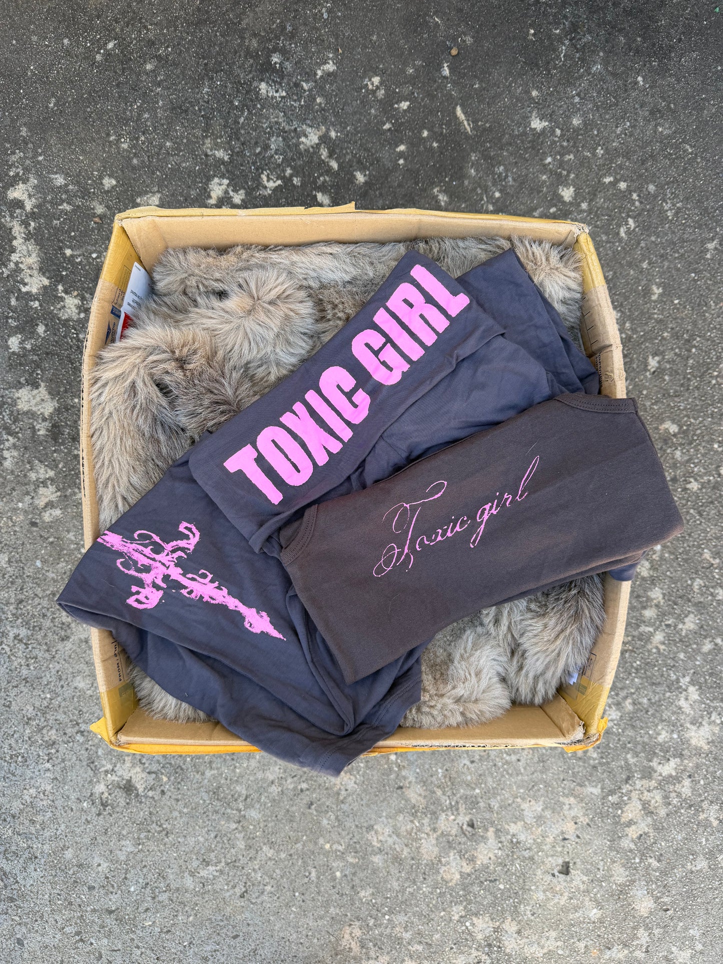 TOXIC GIRL charcoal + pink pants ★ Size labelled small