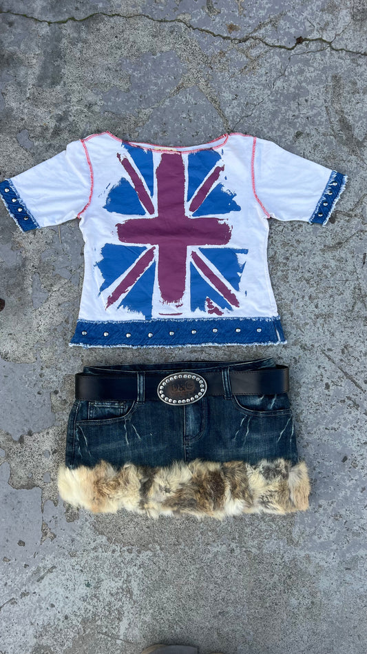 F M N union jack graphic tank