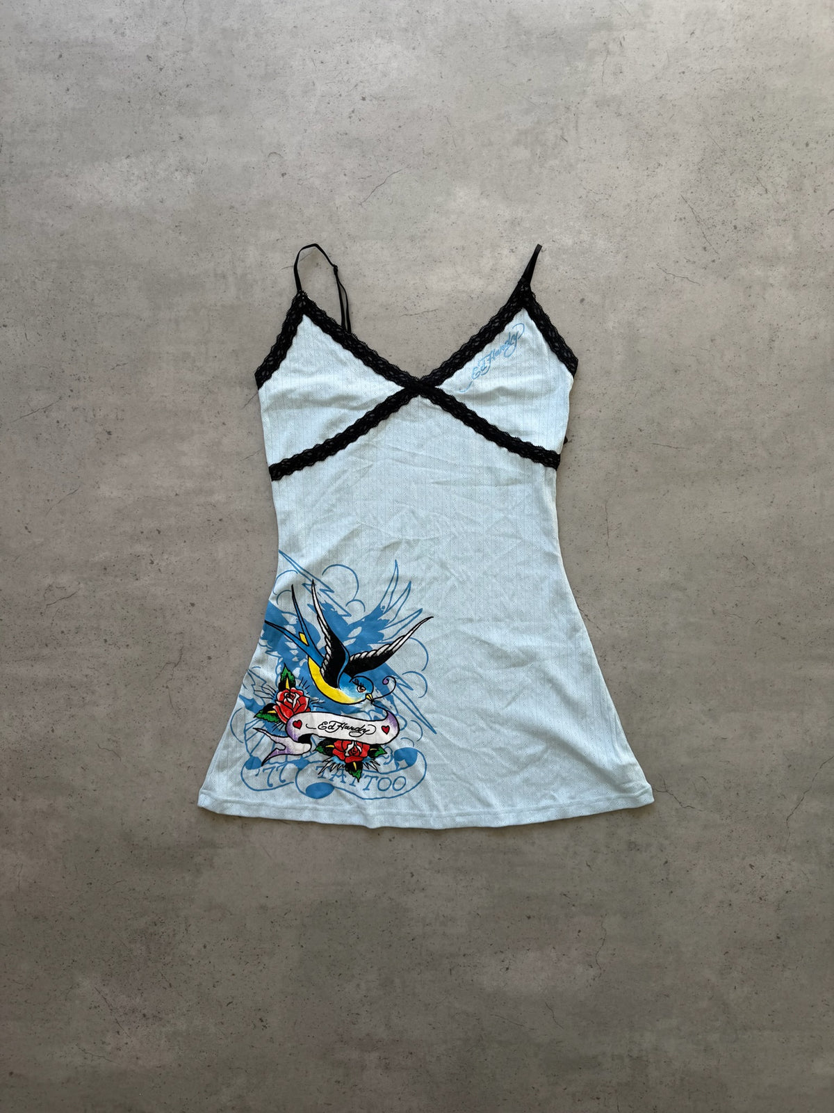 ED HARDY blue dress ★ Size labelled large