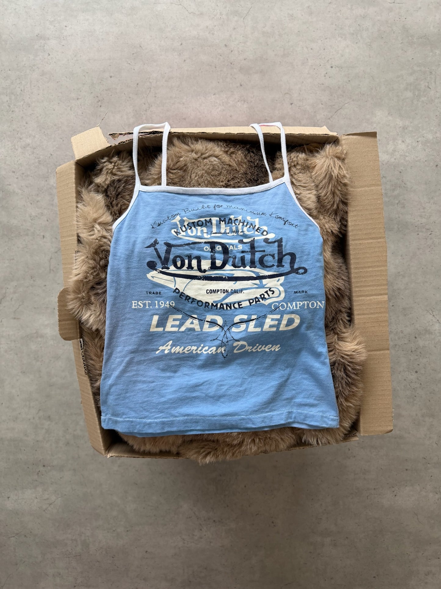 VONDUTCH blue "lead sled" top ★ Size labelled large