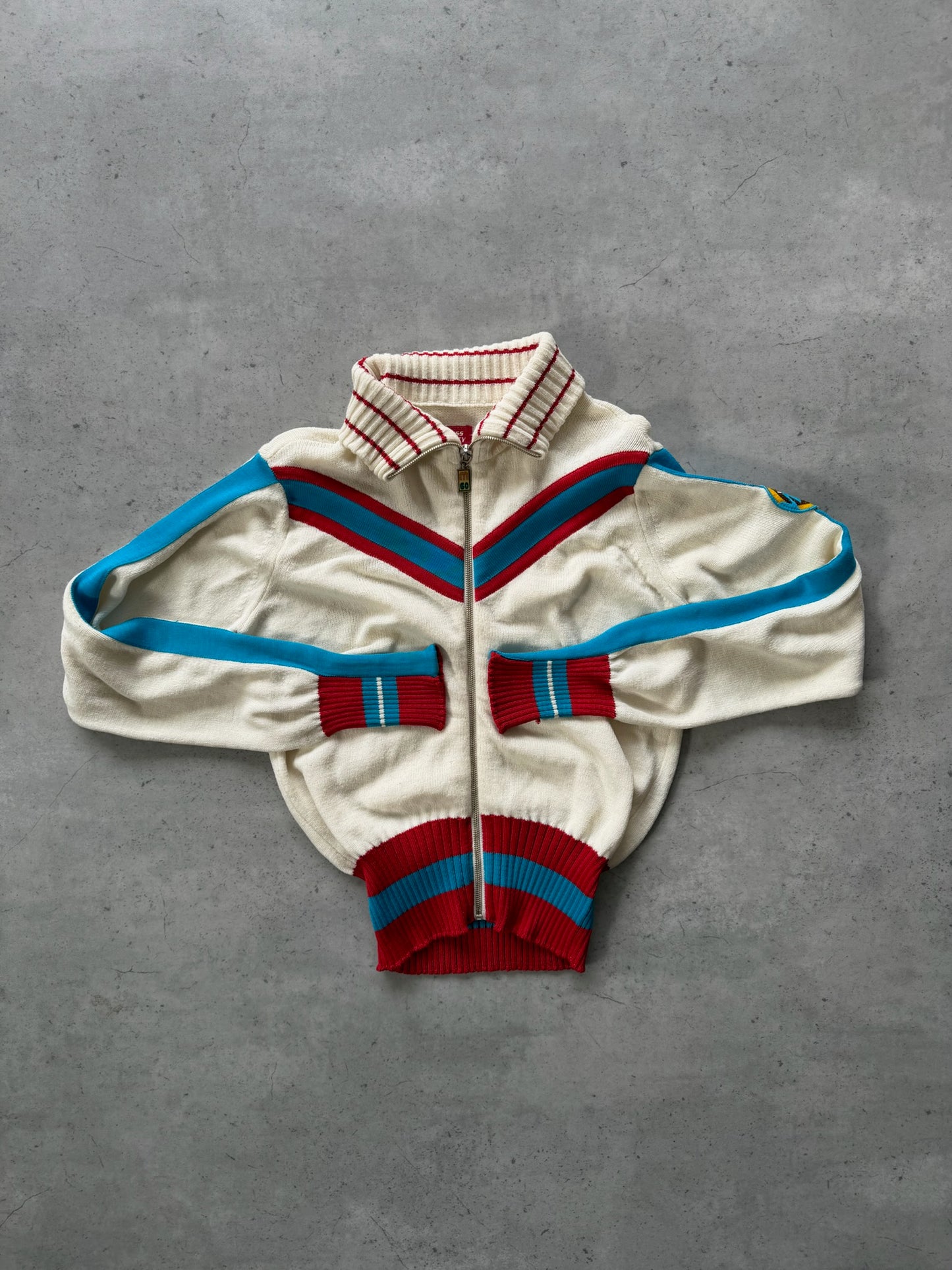 MISS SIXTY cream + red +blue track jacket ★ Size labelled XS