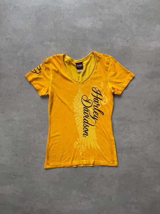 HARLEY DAVIDSON yellow tee ★ Size labelled small