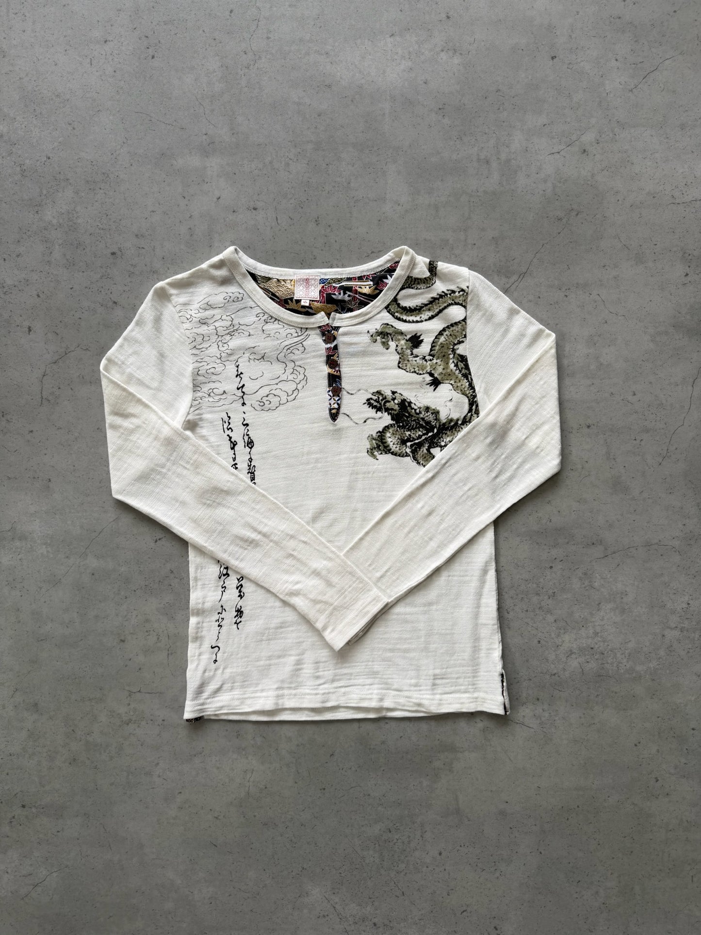 Chinese art white long sleeve ★ Size est small