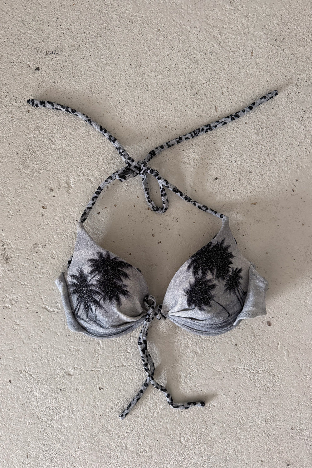 Vintage sparkly palm tree bikini ★ Size est small