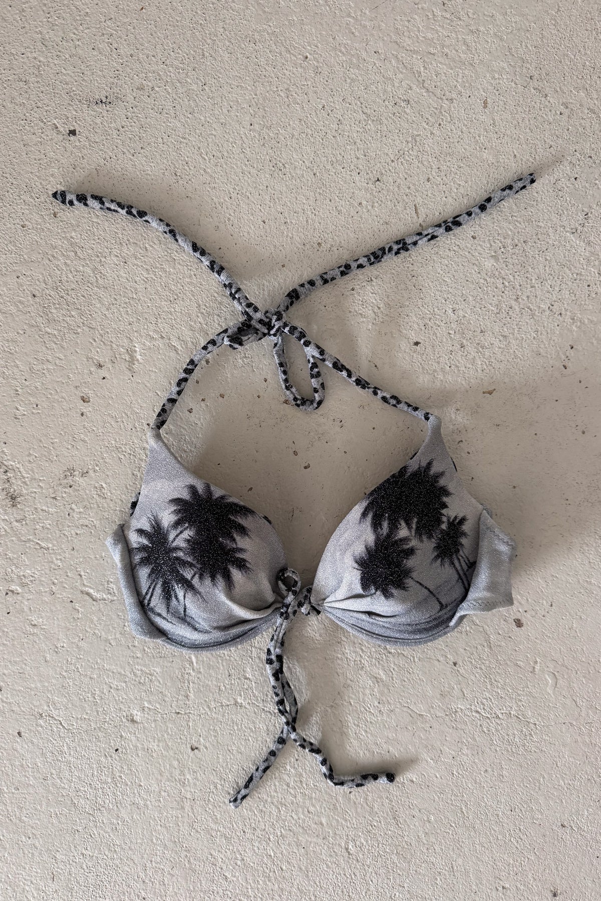 Vintage sparkly palm tree bikini ★ Size est small