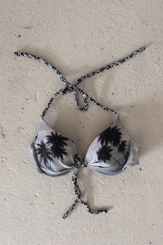 Vintage sparkly palm tree bikini ★ Size est small