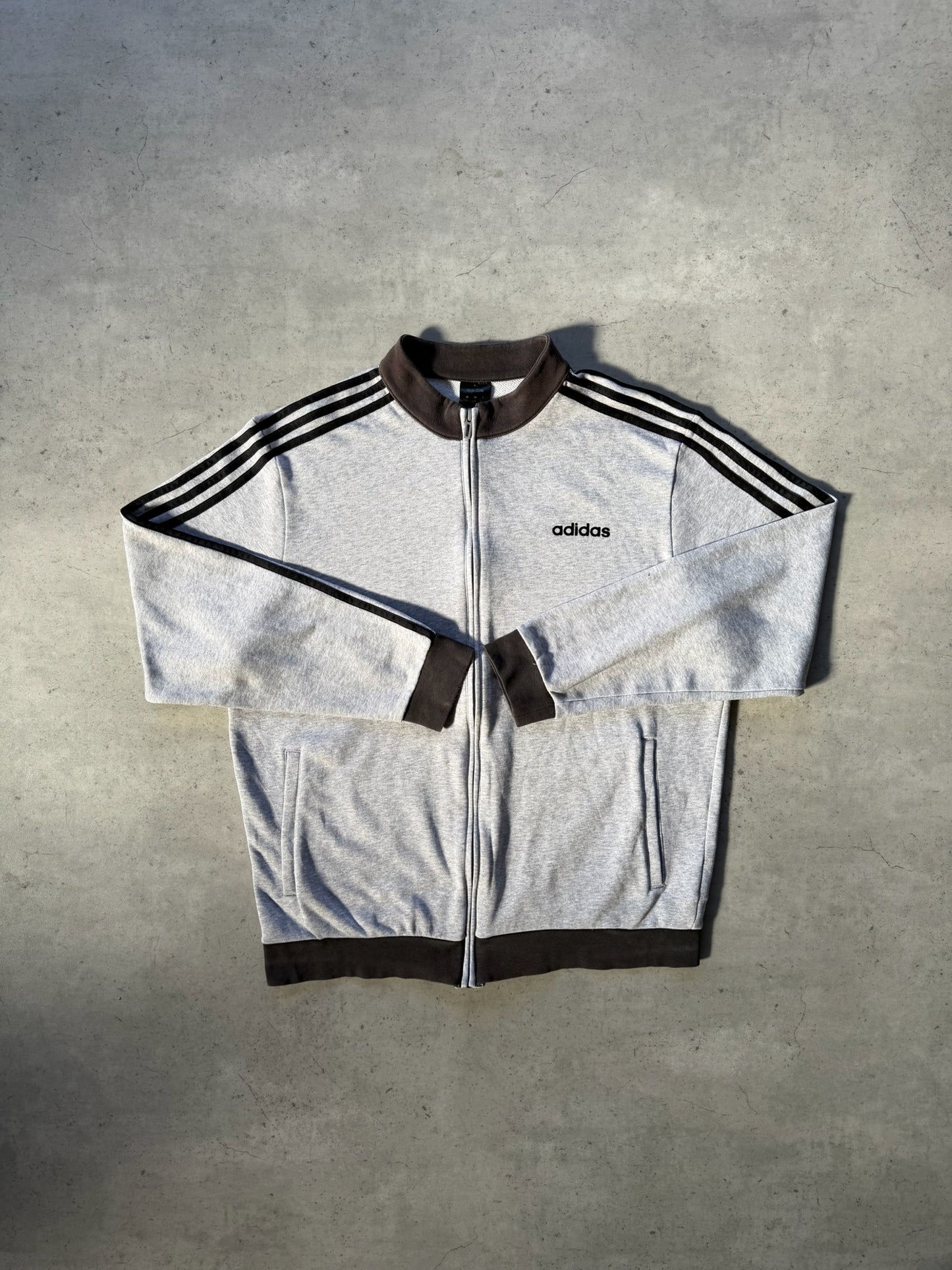 ADIDAS grey track jacket ★ Size labelled large