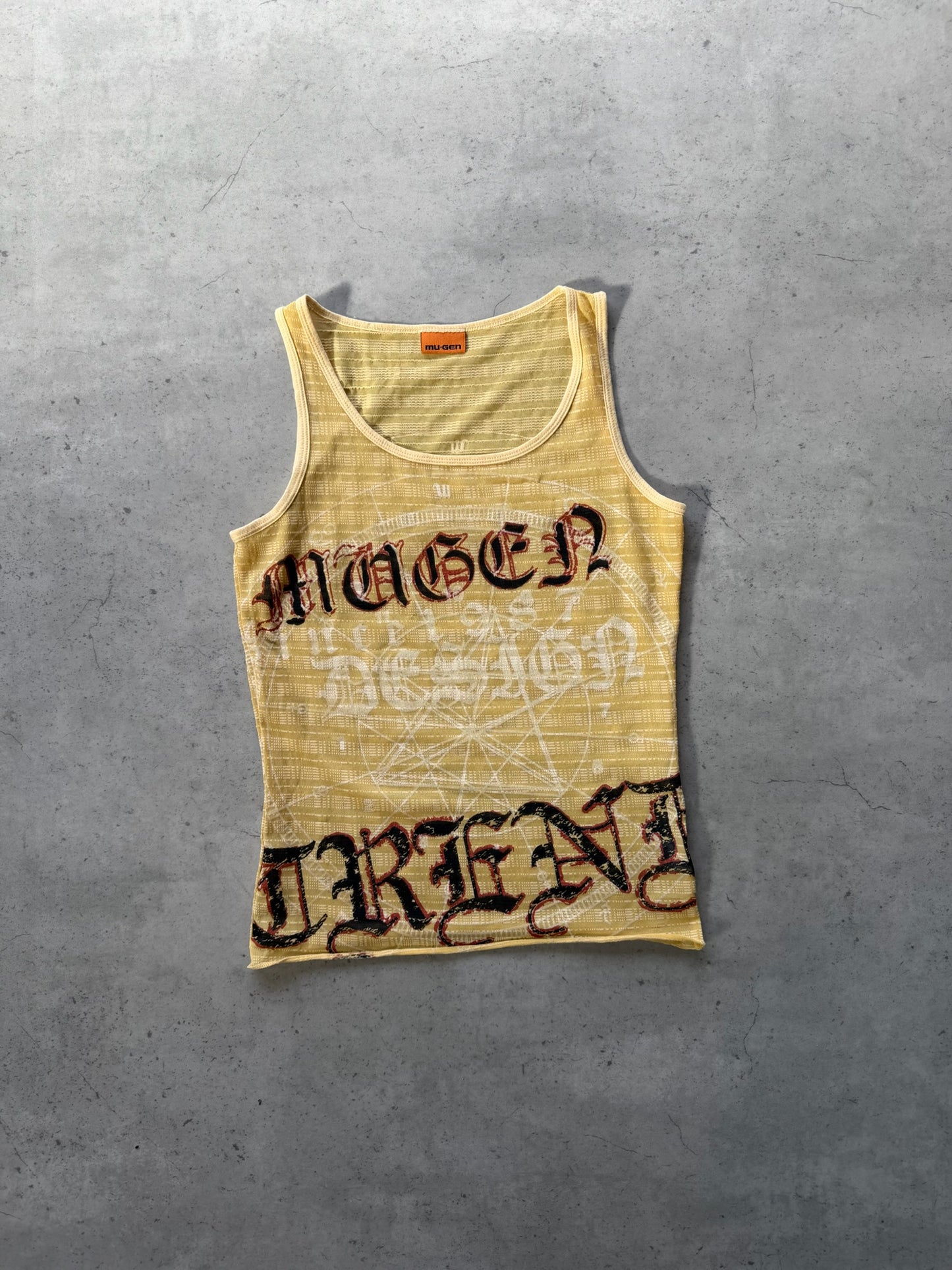 MU.GEN yellow graphic tank ★ Size est small/medium