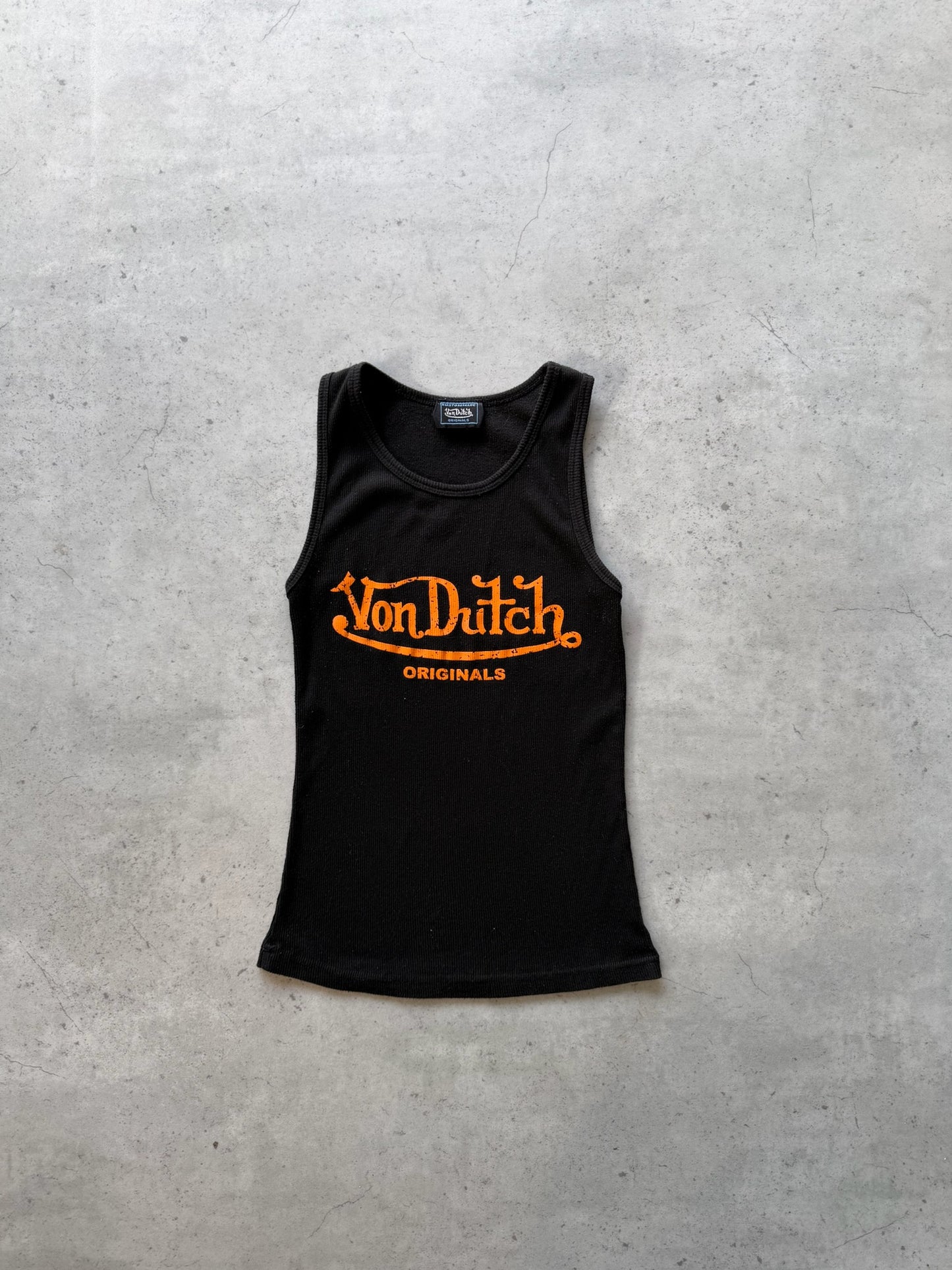 VONDUTCH black + orange tank ★ Size est small