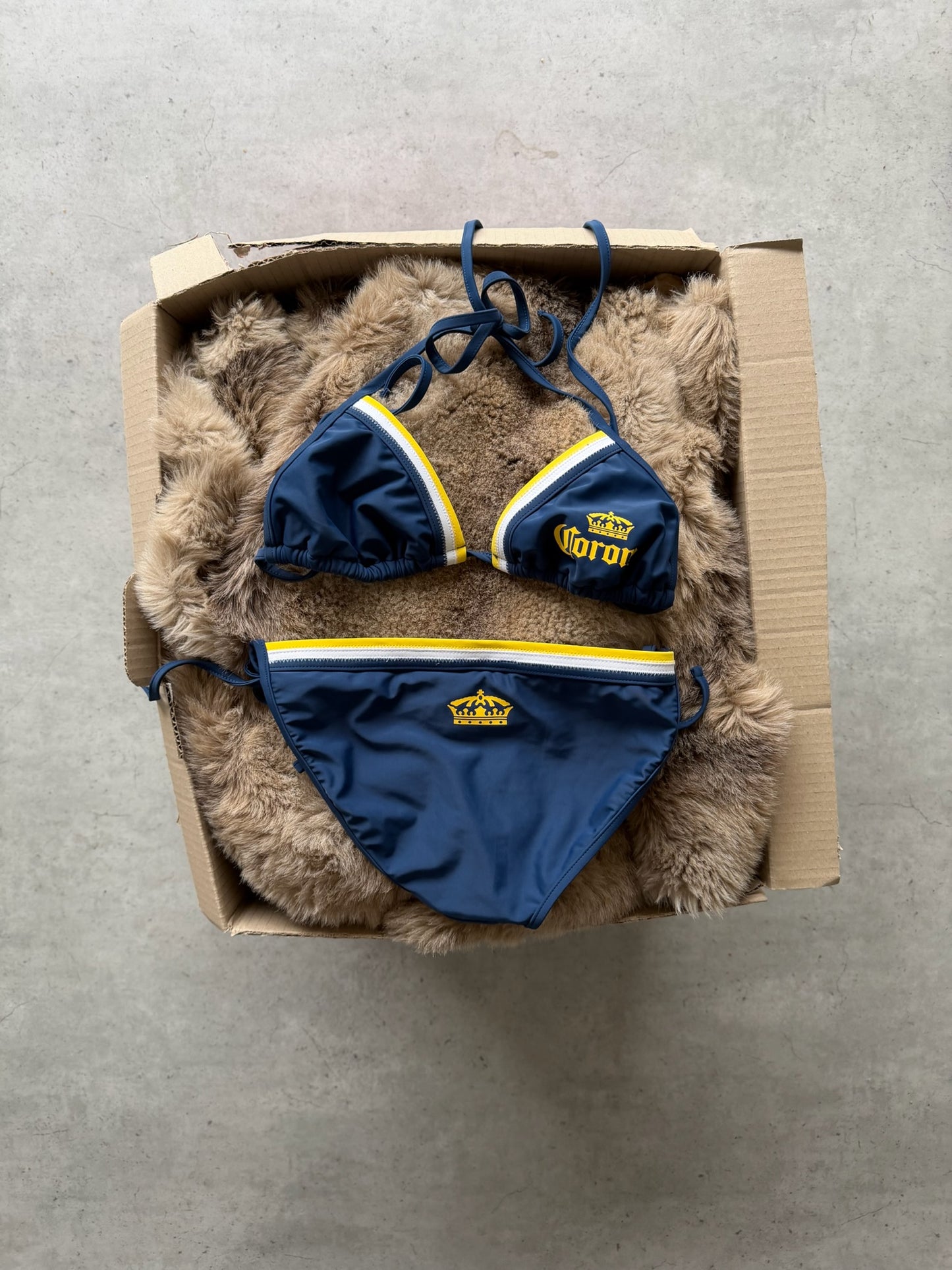 CORONA blue bikini set ★ Size labelled small
