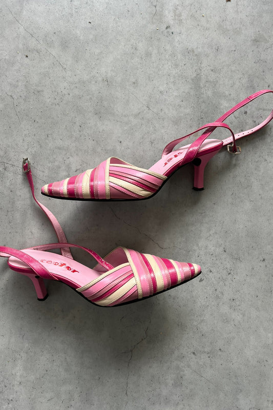 Vintage 3 tone pink kitten heels ★ Size 8-8.5