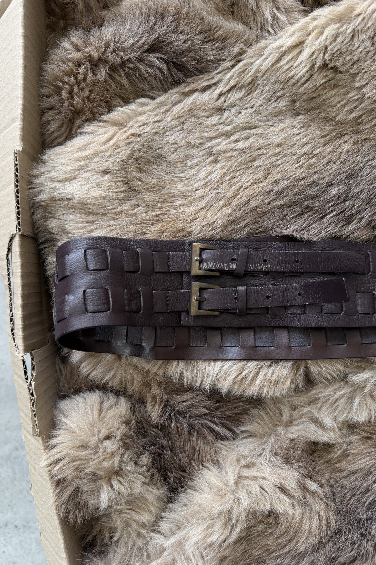 Brown double belt ★ Size small