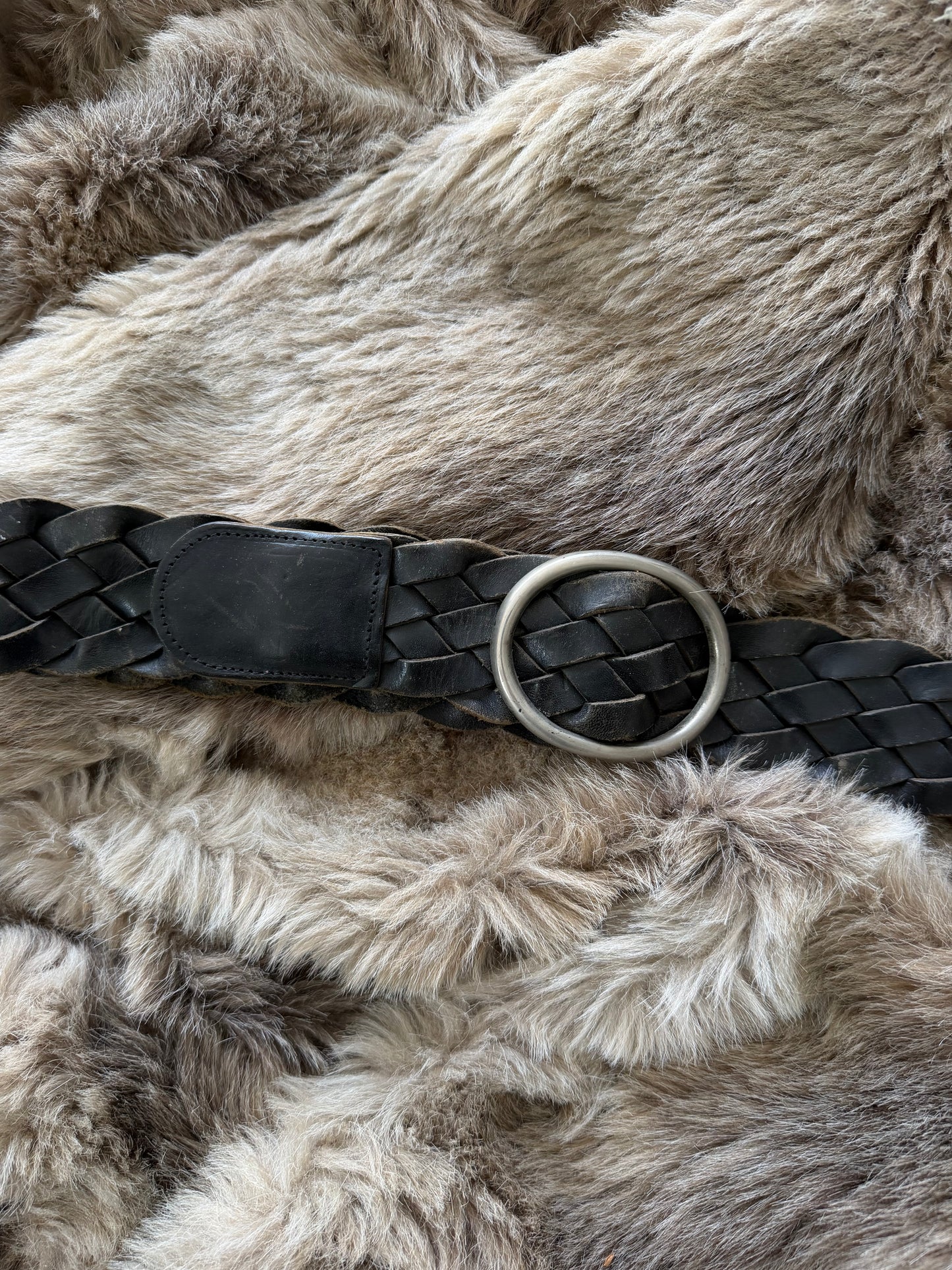 Black silver buckle belt ★ One size